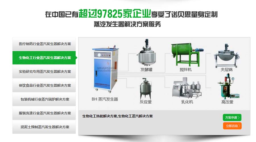 化工行业蒸汽发生器方案 化工行业蒸汽发生器方案