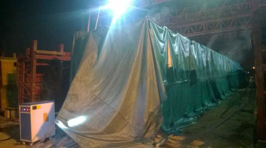 中建八局购混凝土养护蒸汽发生器，济南轻轨冬天施工效率翻番！